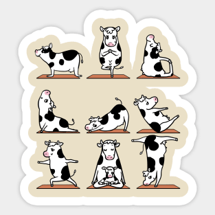 Moo Yoga Sticker